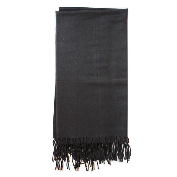 Black Plain Pashmina Shawl For Women
