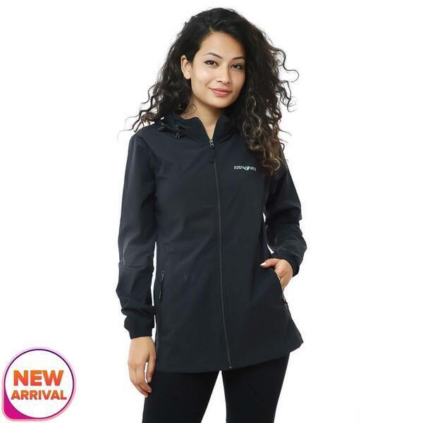 Polyester Side Printed Pocket Design Windcheater For Women