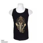 Black Printed Tanks For Men
