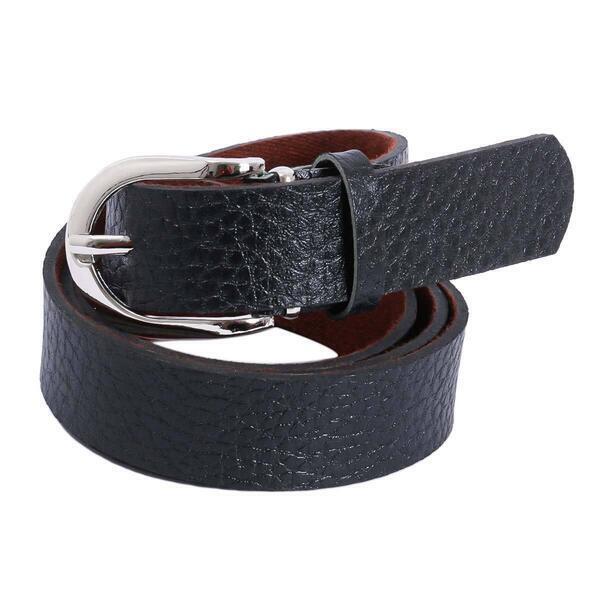Black Solid Belt For Women