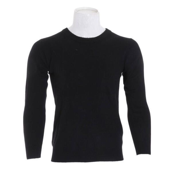 Solid Woolen Round Neck Sweater For Men