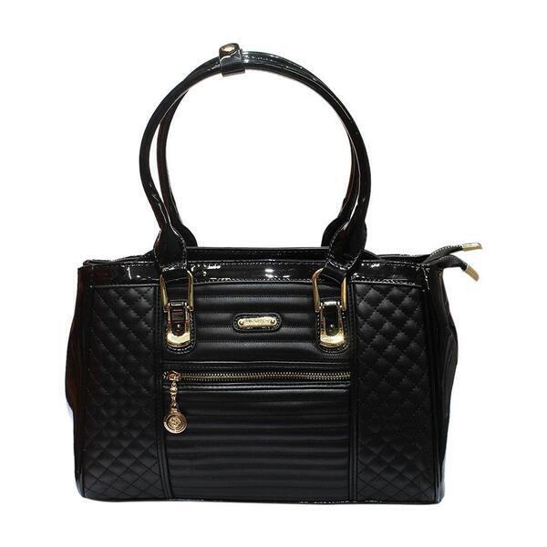 Black Textured Handbag For Women