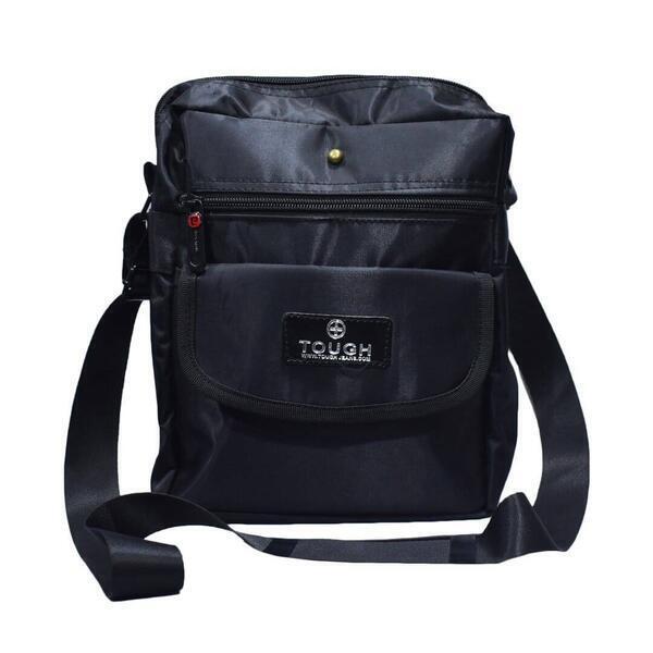 Black Tough Side Bag For Men
