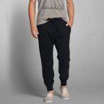 Black Winter Wear Warm Fleece Cotton Jogger For Men