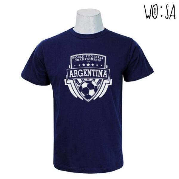 Blue 100% Cotton Argentina Printed T-Shirt For Men