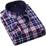 Red/Blue Woolen Shirt For Men