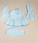 Blue Berry Cotrise 4pc Dress Set - For Girls