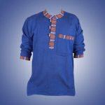 Blue Border/Kurta Design Shirt For Men