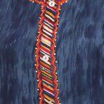 Abstract Printed Double Layered Sleeveless Gown For Women