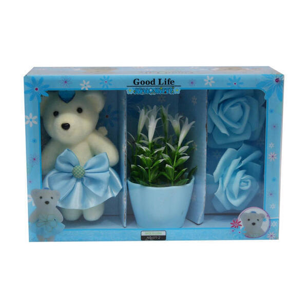 Rose,Flower And Teddy Gift Set
