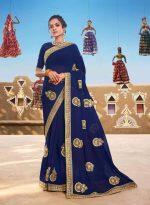 Blue Soft Georgette Saree | Gopika 74363