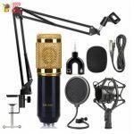 Bm 800 Pro (Bm-800) Condenser Microphone Mic Studio Sound Recording With Arm Stand Pop Filter Set