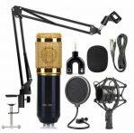 Bm-800 Pro Condenser Microphone Mic Studio Sound Recording With Stand And Sound Card
