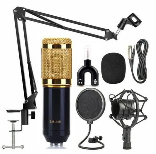 Bm800 Condenser Microphone Mic Studio Sound Recording With Stand