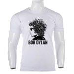Bob Dylan White Casual Cotton Printed T-Shirt For Men
