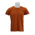 Brick Orange Plain T-Shirt For Men