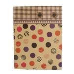 Brown Circles Printed Portfolio Ring Enclosure Document Organizer