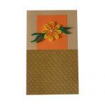 Floral Design With Shinny Paper Card