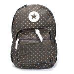Brown Star Printed Backpack For Women