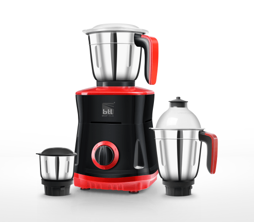 BTL Bajaj 3 Jar 600W Mixer Grinder MG7 | 500W | Pure Copper Motor Winding | Stainless steel | 1.2 litre Grinding Jar | 1litre MulitiPurpose Jar