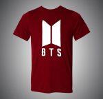 BTS Printed Maroon T-Shirt For Men