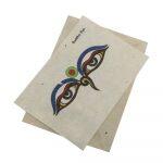 Buddha Eye Printed Lokta Paper Greeting Card & Envevlop- 5 X 6