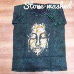 Budhha Printed Washed T-Shirt