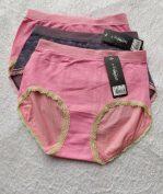 Bundle Of 3 Pieces High Stretchable Free Size (Waist 26 Inches To 30 Inches) Soft Cotton Panties For Girlss And Women