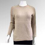 Cable Knit Solid Sweater For Women