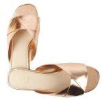 CAI Rose Gold Leaf Sandal For Women