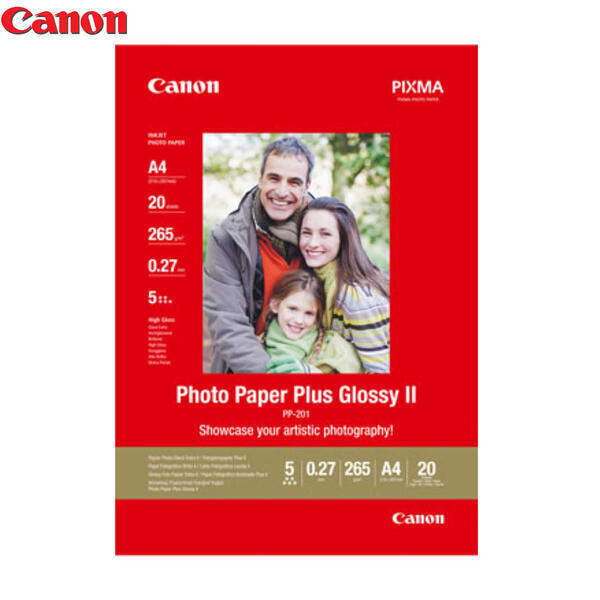 Canon PP-201 Photo Paper Plus Glossy II (A4) - 20 Sheets