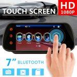 Car 7 inch HD Touch Screen Rearview Mirror Monitor Contact Bluetooth FM MP5 Kit