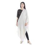Cashmere Plain Beige Color Stole For Women