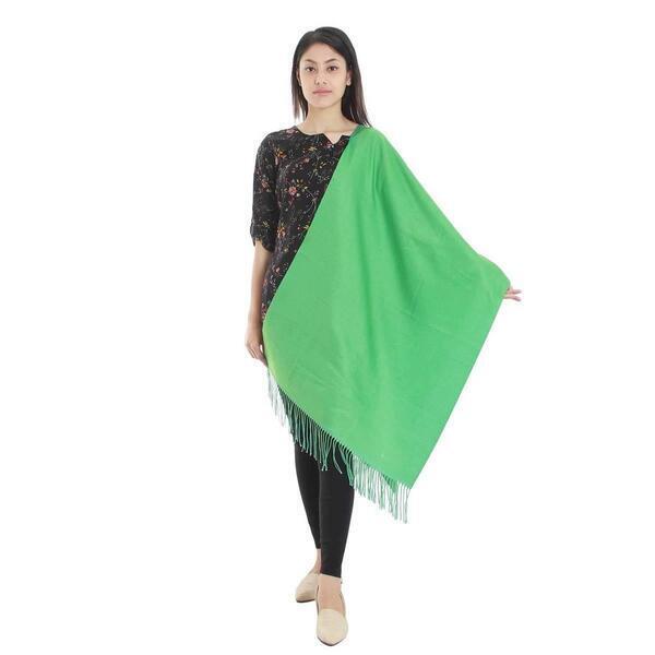 Cashmere Reversible Green Color Stole