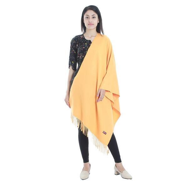 Cashmere Super Soft Felt Yellow Color Stole