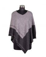 Cashmere/Wool Natural Cross Handwork Poncho For Women