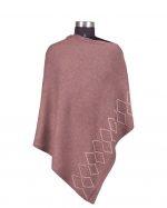 Cashmere/Wool Natural Diamond Design Poncho/Cape For Women