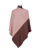 Cashmere/Wool Natural Two Color Nagbeli Design Poncho/Cape For Women