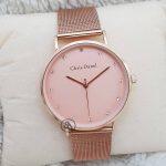 Chris Danel (Cd) Classic Round Slim Diamond Index Design Dial Mesh Strap Analog Waterproof Watch