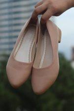 Close Pumps Heels Sandals For Women (SP) (CREAMY SHADE)