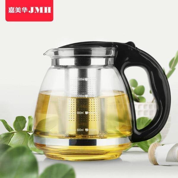Coffee Pot, Stainless Steel Tea Pot Glass (A089B 1500Ml)
