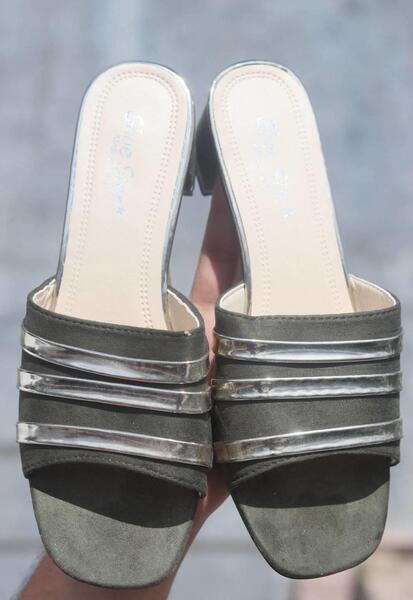 Comfortable Best Striped Heeled Sandals For Women (SP)