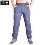 Comfortable Solid Blue Stylist Stretchable Outdoor Trekking and Hiking Trouser for Men