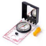 Compass Mirror Adjustable Declination - Boy Scout Compass Hiking Survival - Map Reading Compass Orienteering - Mirror Compass Hunting Fishing -