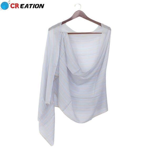 Creation Light Blue Strip Design Super Soft Shawl - Unisex