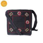 Creative Touch Black Embroidered Cross Body Bag For Women - 6422
