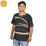 Creative Touch Black Round Neck Printed Cotton T-shirt For Men MTP1031