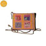 Creative Touch Golden Yellow Side Zippered Cross Body Bag For Women 9212