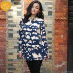 Creative Touch Multicolored Patterned Cotton Tie-Dye Outer For Women WJK4377