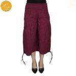 Creative Touch Plum Elastic Waist Quarter Pants For Women (WTR2018)